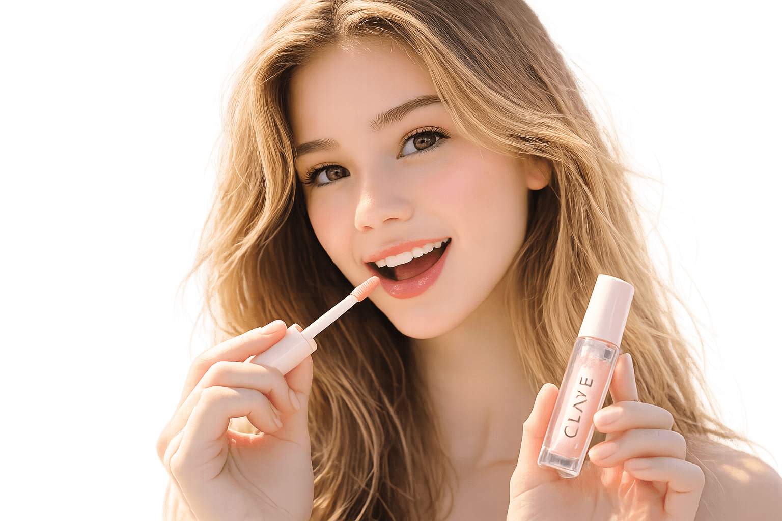 Teen girl with clear skin